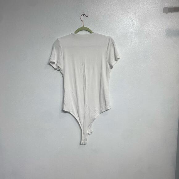 Wasabi + Mint White Square Neck Bodysuit Sz L - Picture 9 of 12